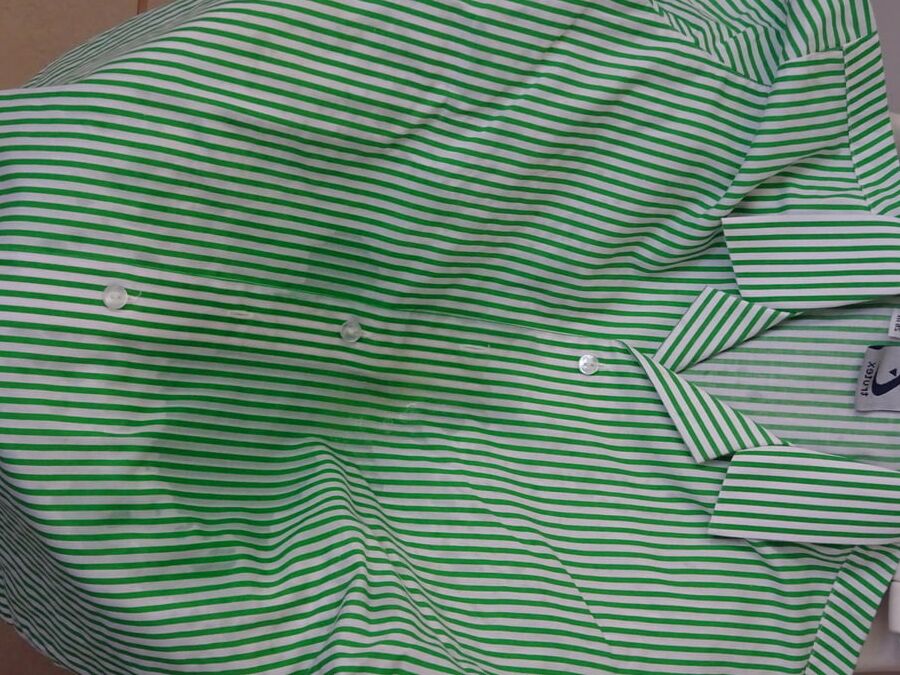 green striped blouse piss