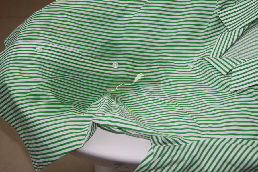 green striped blouse piss