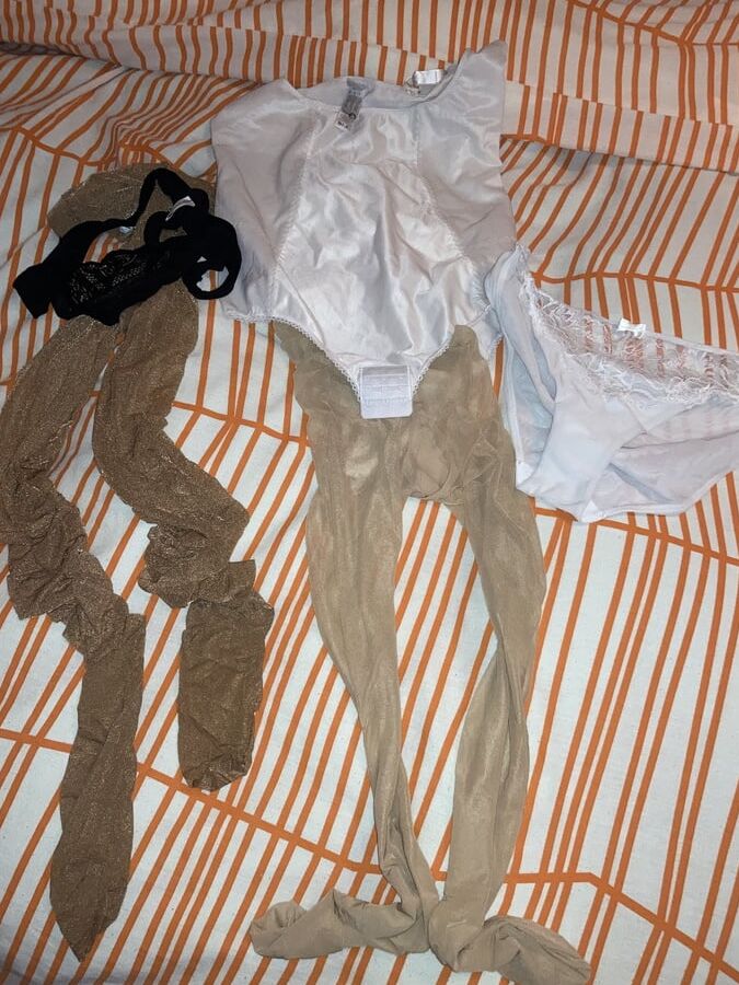Dessous der Ehefotze, wifes lingerie and pantyhose