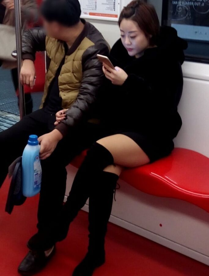 Street Pantyhose - Stations and Trains