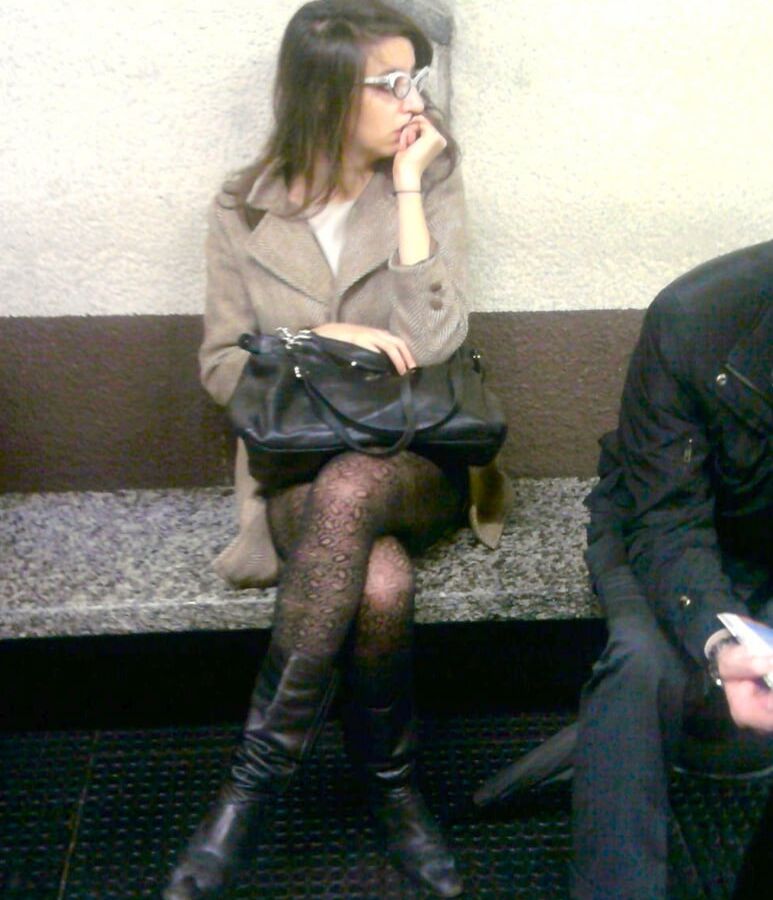 Street Pantyhose - Stations and Trains