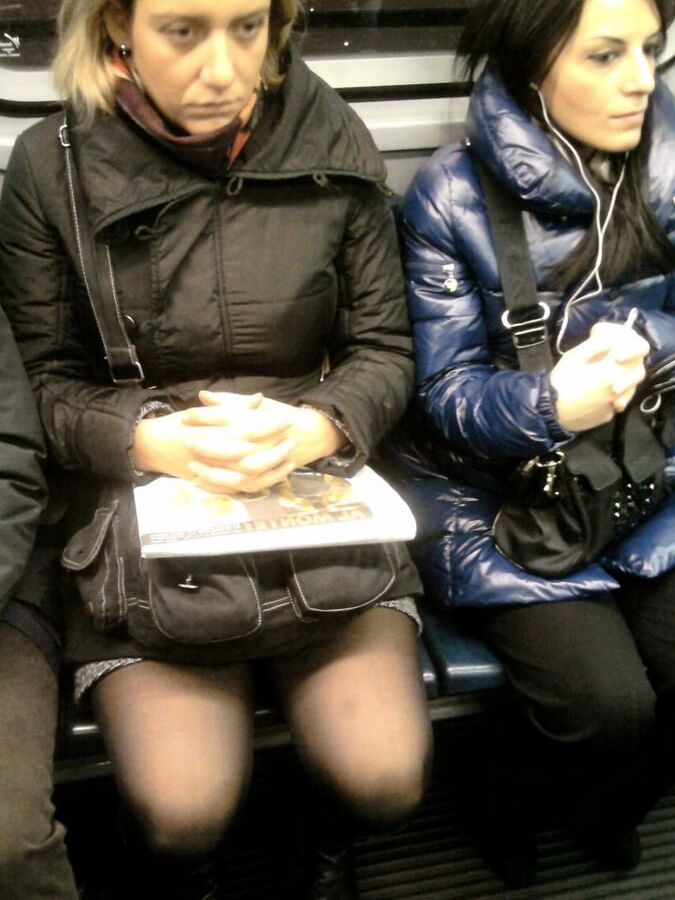 Street Pantyhose - Stations and Trains