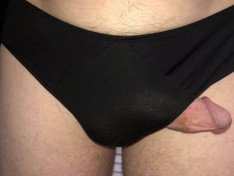 Wife upskirt flash and her panties plus my cock