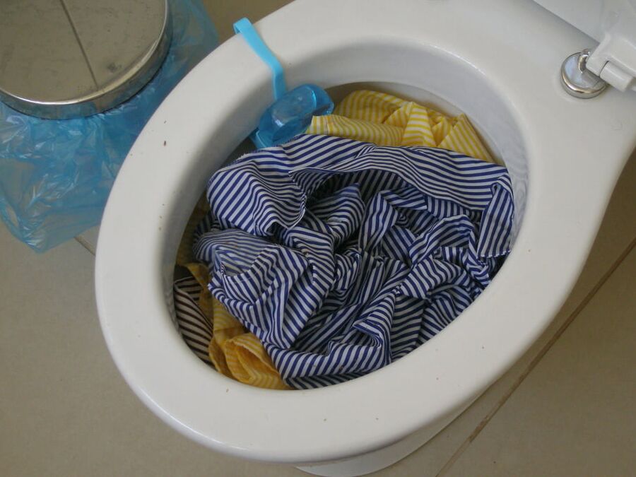 blue striped blouse pissing