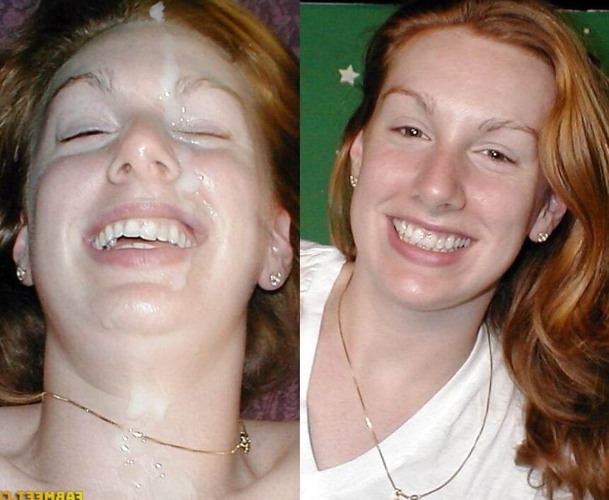 Amateur Redhead Facial Queen Leah From Canada Exposed