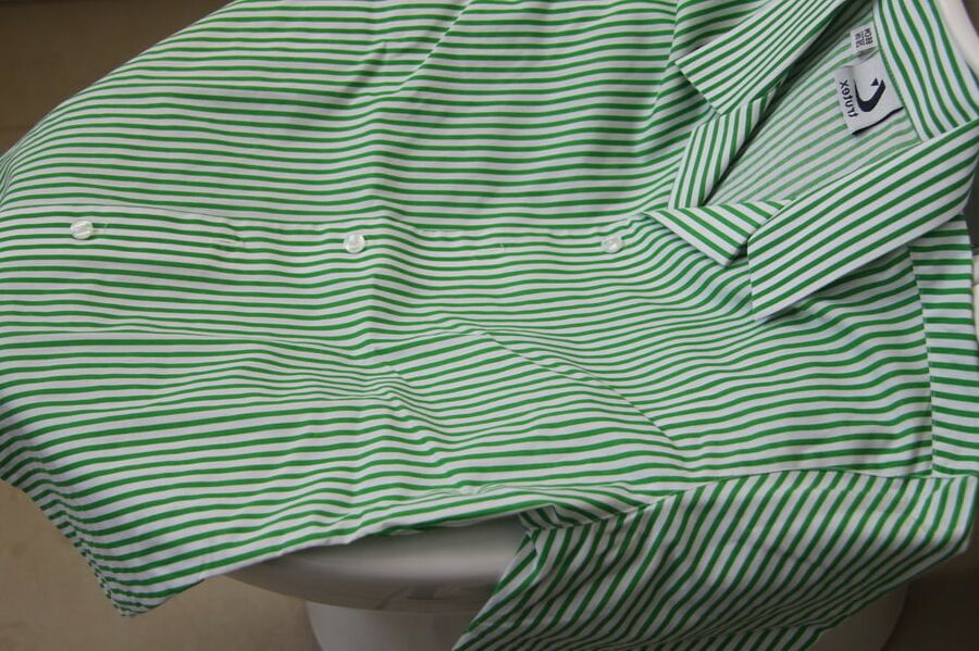 green striped blouse piss