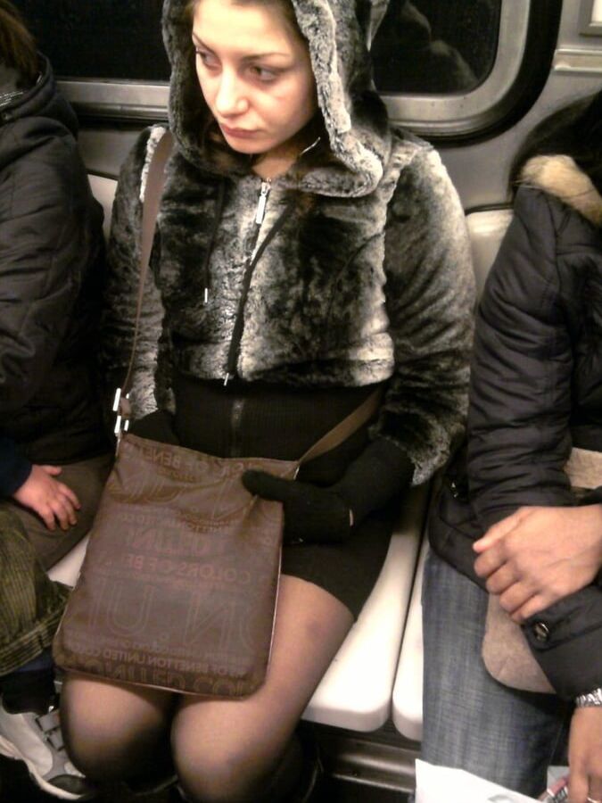 Street Pantyhose - Stations and Trains