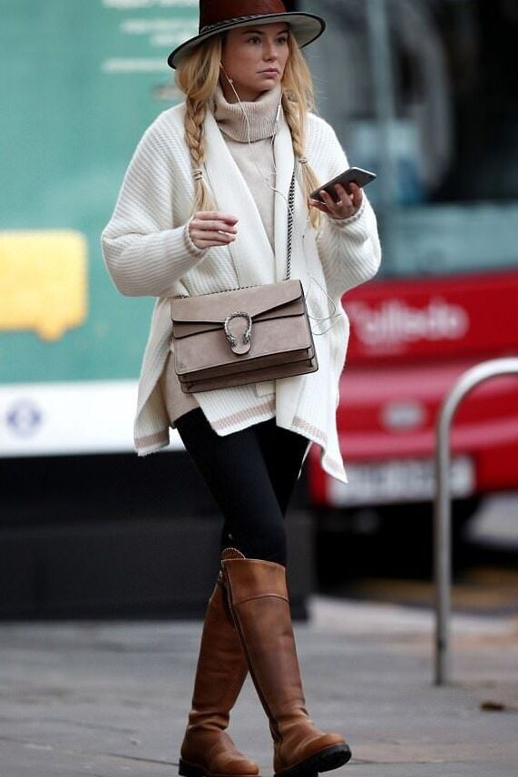 Female Celebrity Boots &amp; Leather - Georgia Toffolo