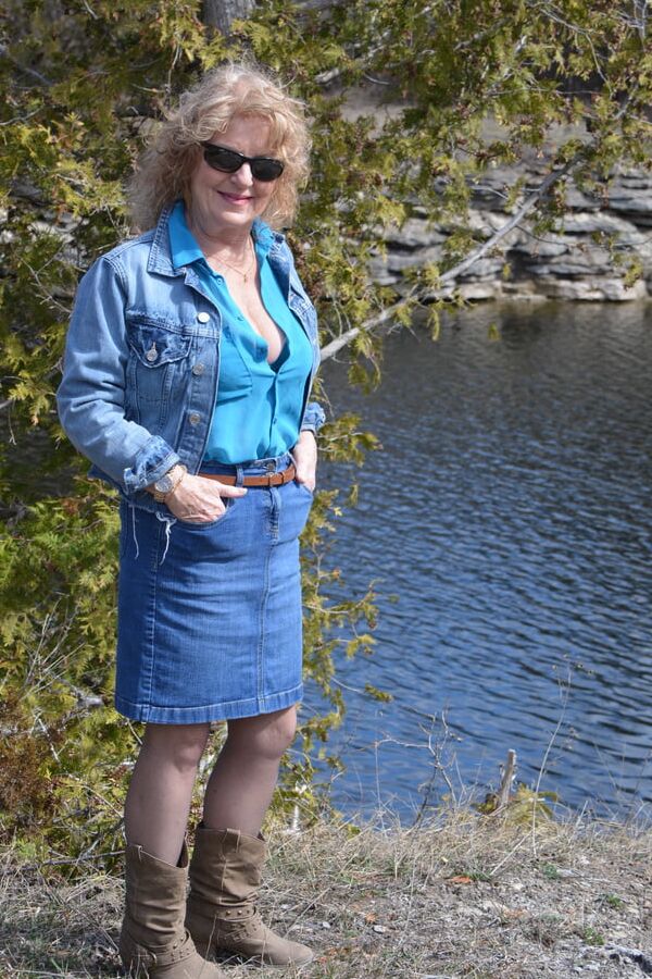 Country Time Blue Bra and Panty