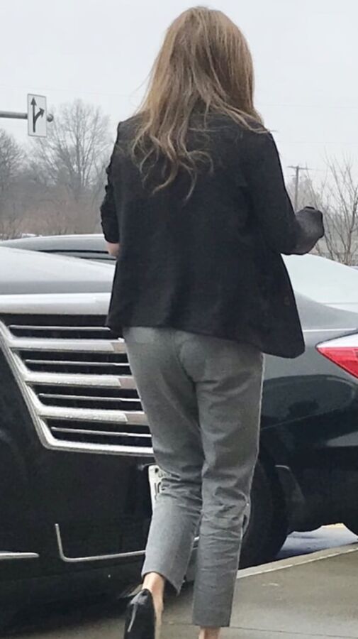 Pretty slim milf VPL