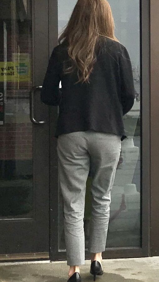 Pretty slim milf VPL