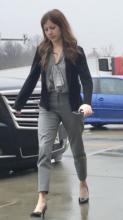 Pretty slim milf VPL