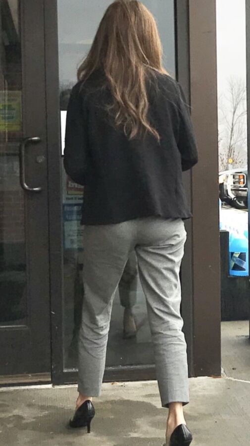 Pretty slim milf VPL