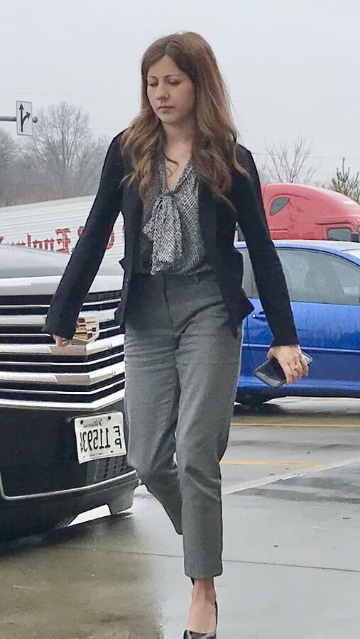 Pretty slim milf VPL
