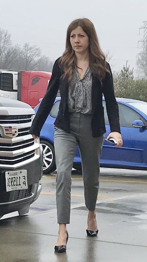 Pretty slim milf VPL