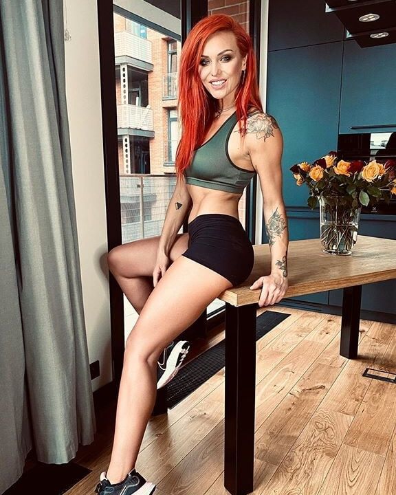 Joanna Ruda Red Lazer Redhead Polish Celeb Singer
