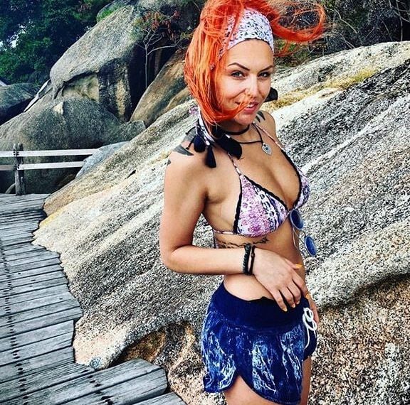Joanna Ruda Red Lazer Redhead Polish Celeb Singer
