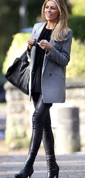 Female Celebrity Boots &amp; Leather - Abbey Clancy