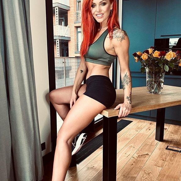 Joanna Ruda Red Lazer Redhead Polish Celeb Singer