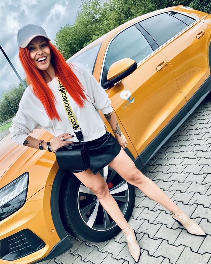 Joanna Ruda Red Lazer Redhead Polish Celeb Singer