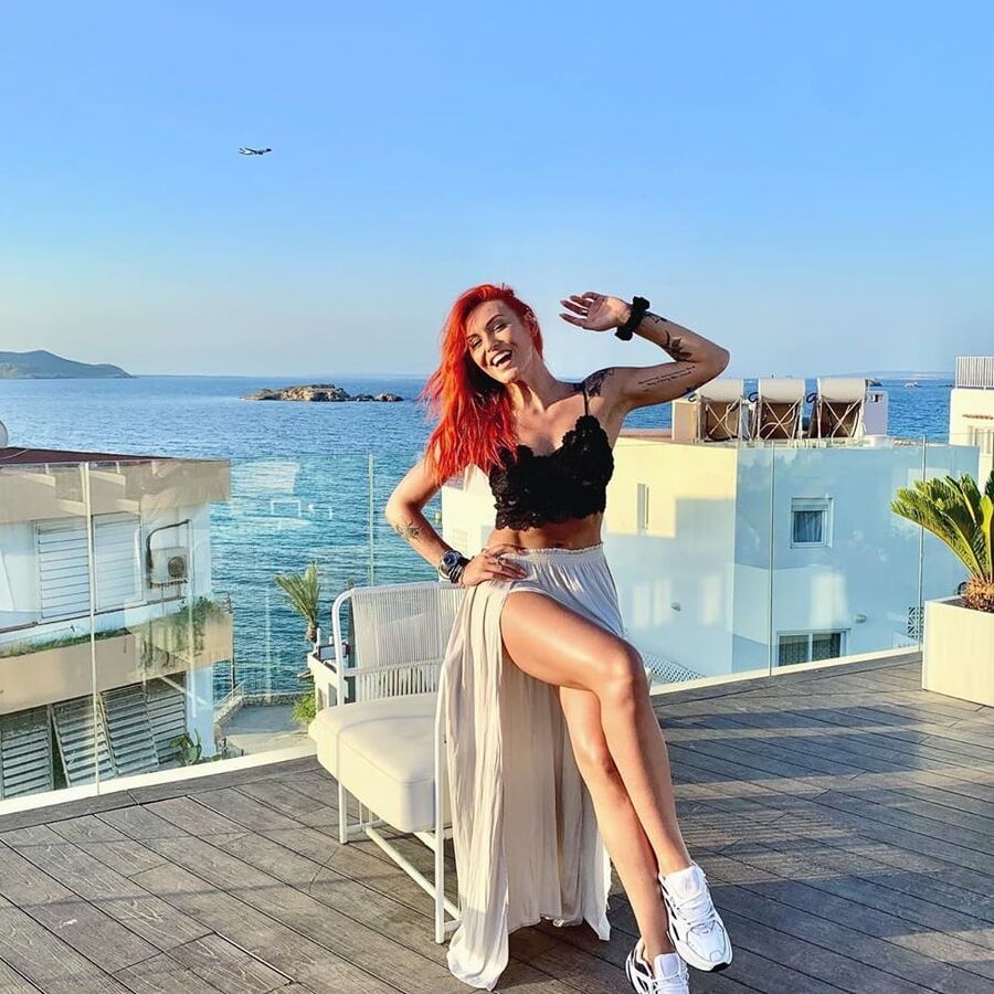 Joanna Ruda Red Lazer Redhead Polish Celeb Singer