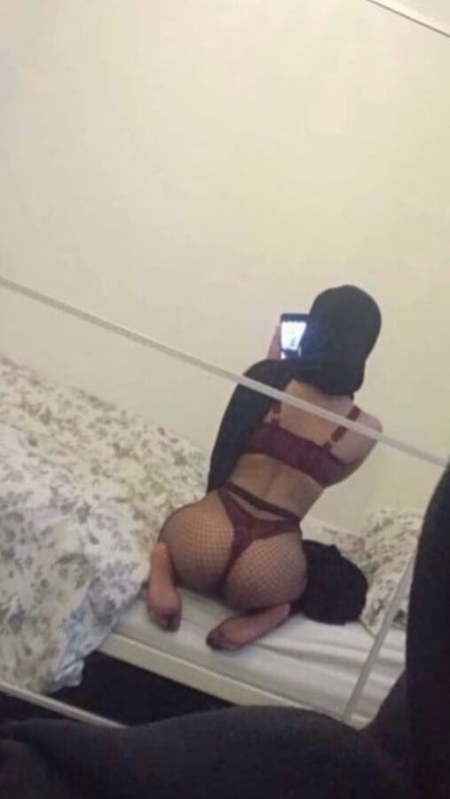Hijabi posing in underware