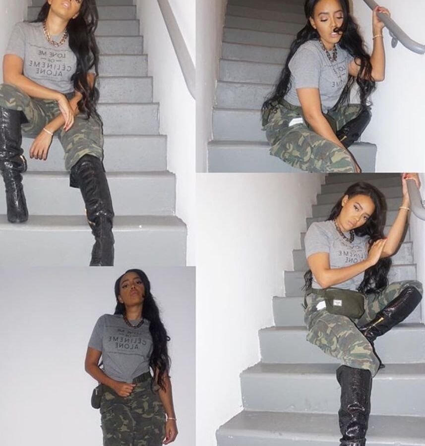 Female Celebrity Boots &amp; Leather - Angela Simmons