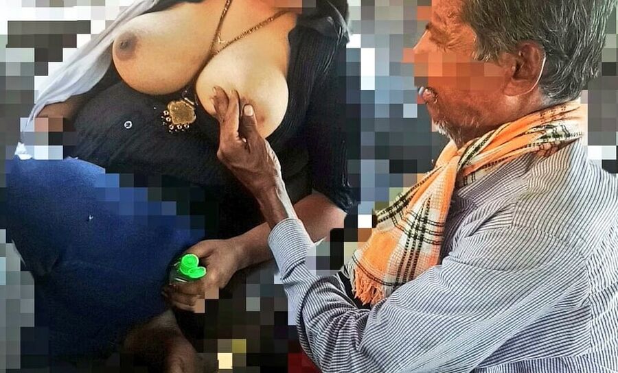 Big boobs flash to begger in public Street