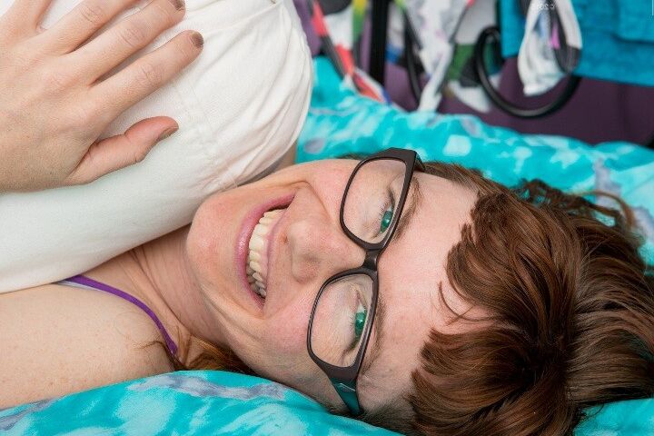 Polyna learns naked yoga poses