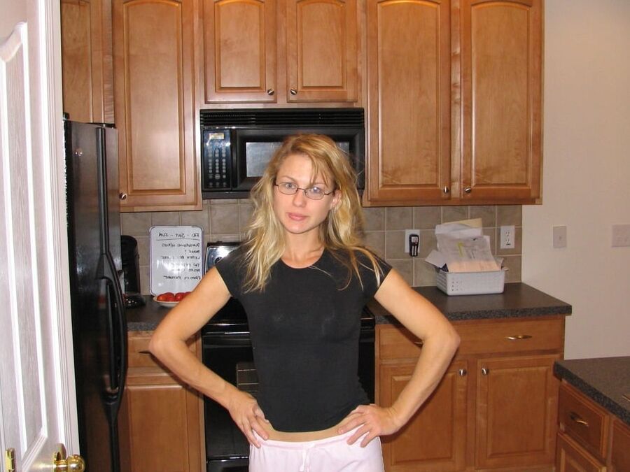 Sexy Blonde Wife at Home
