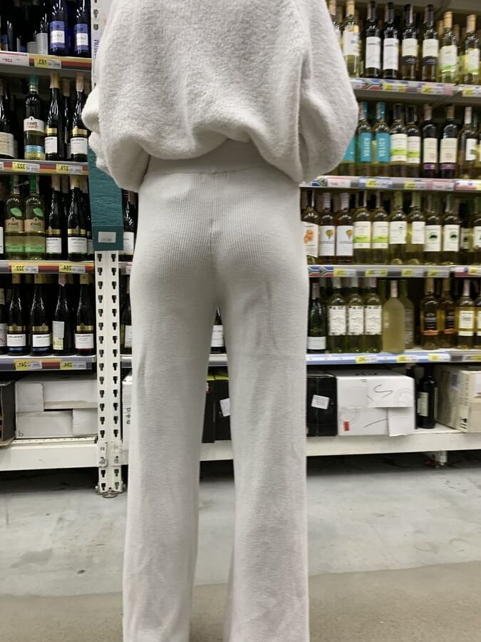 Skinny young mom panties line
