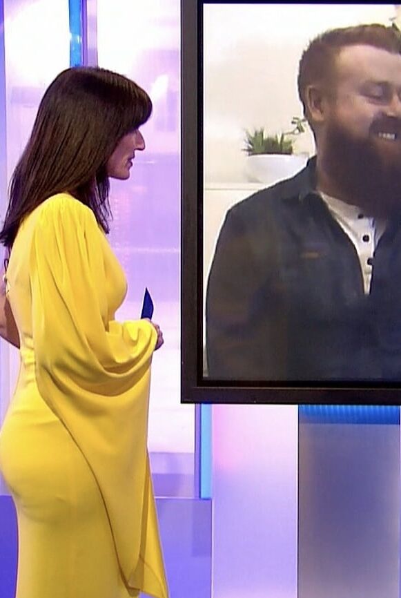 Davina McCall,Very tight yellow dress, The Big Night In