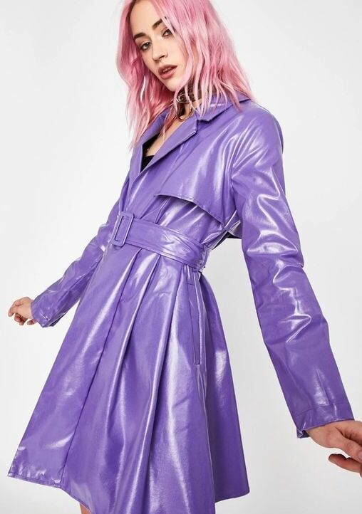 Purple and Pink Leather Coat - by Redbull
