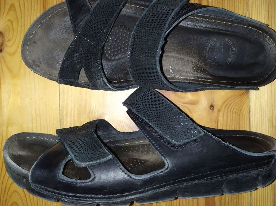 My girlfriend&;s worn Batz sandal