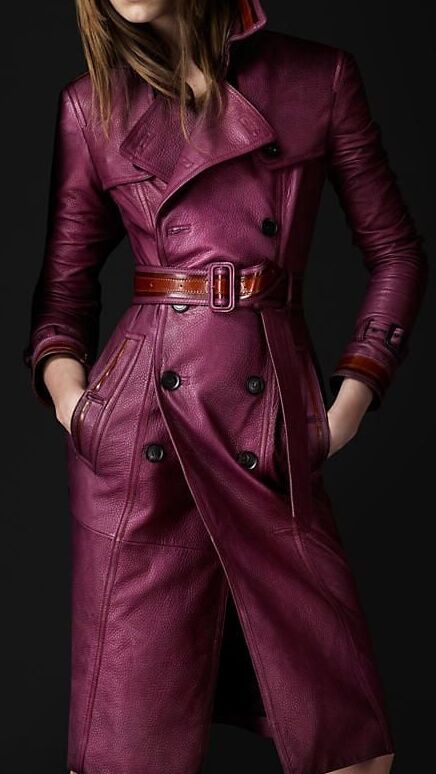 Purple and Pink Leather Coat - by Redbull