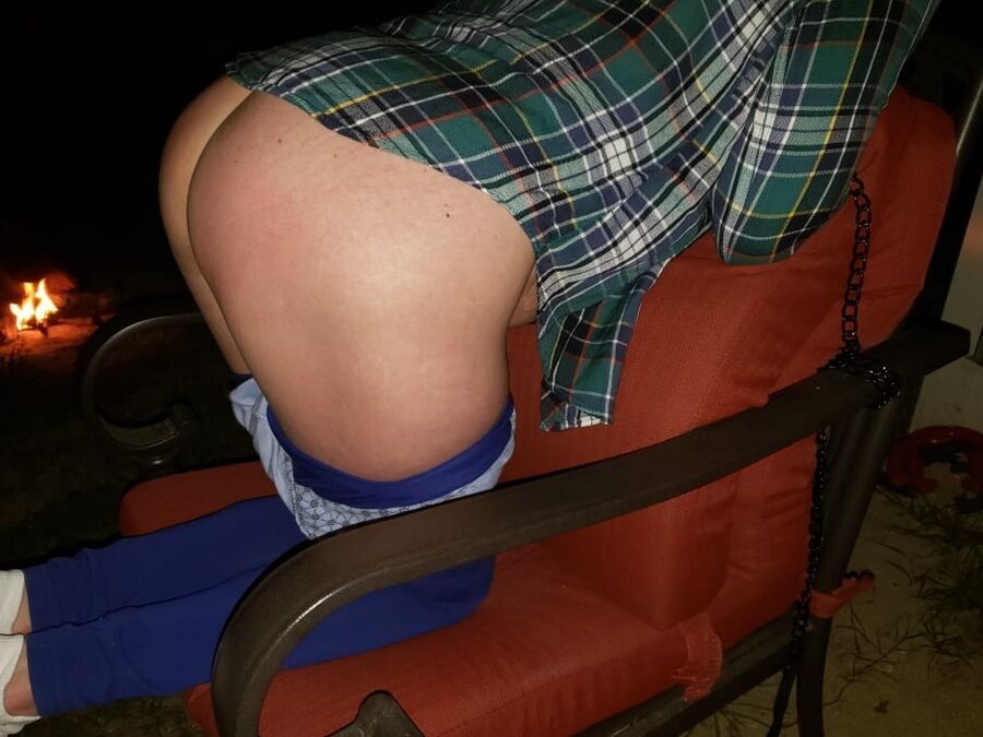 Training Slave Wife Around the Campfire