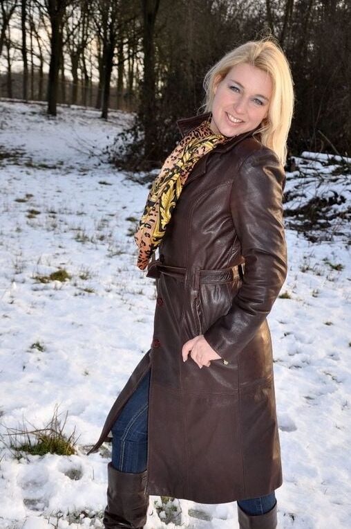 Brown Leather Coat - by RedBull