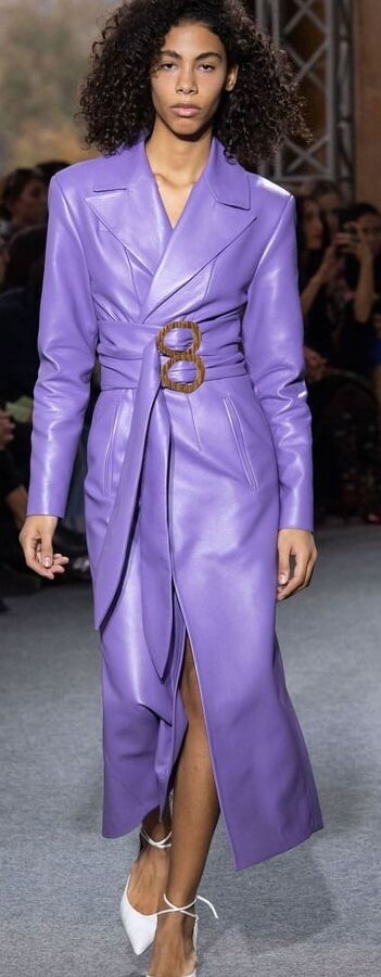 Purple and Pink Leather Coat - by Redbull