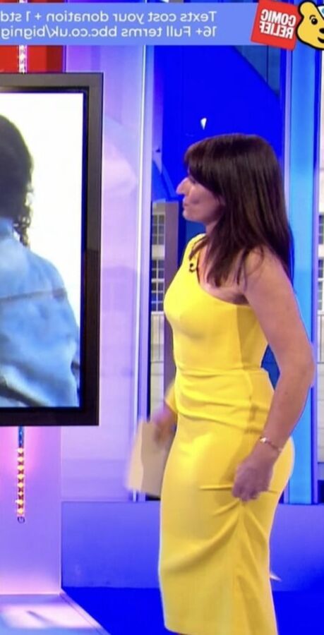 Davina McCall,Very tight yellow dress, The Big Night In