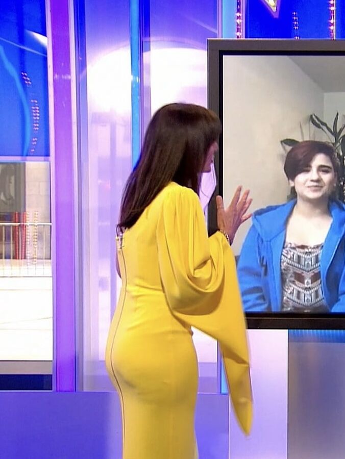 Davina McCall,Very tight yellow dress, The Big Night In