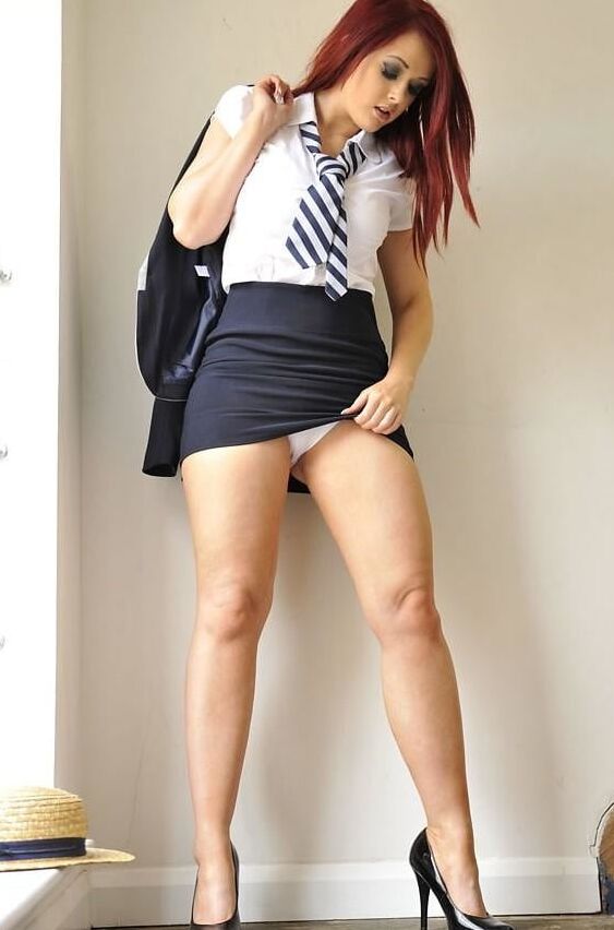 Dressed as schoolgirls