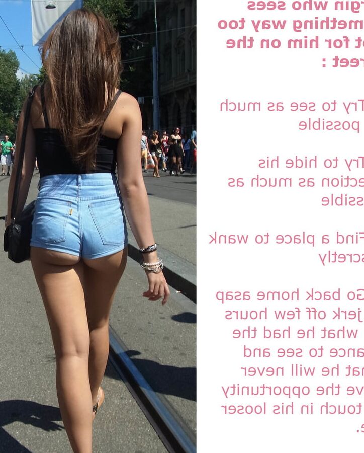 Censored captions for virgin pussy-free looser