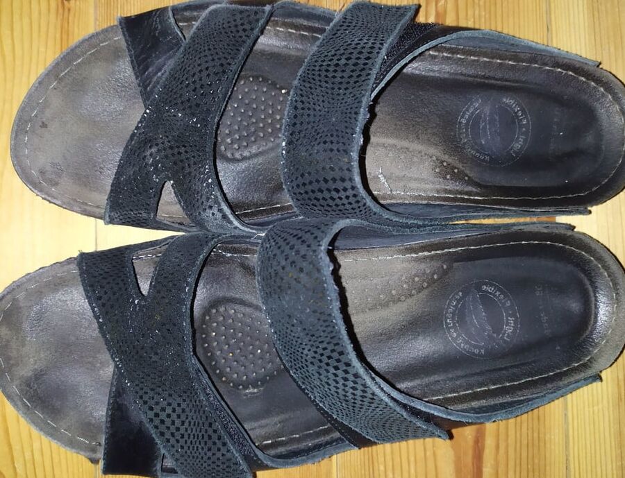 My girlfriend&;s worn Batz sandal