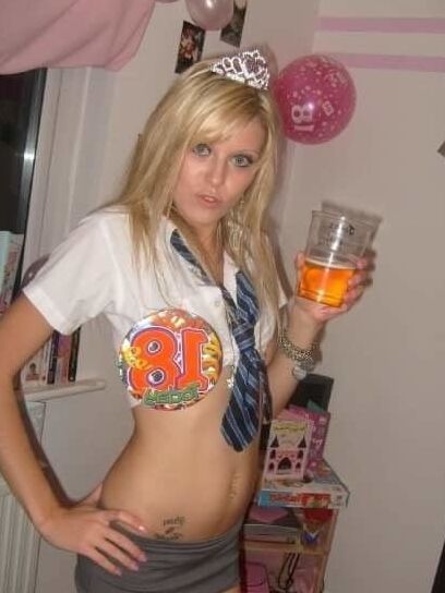 Dressed as schoolgirls