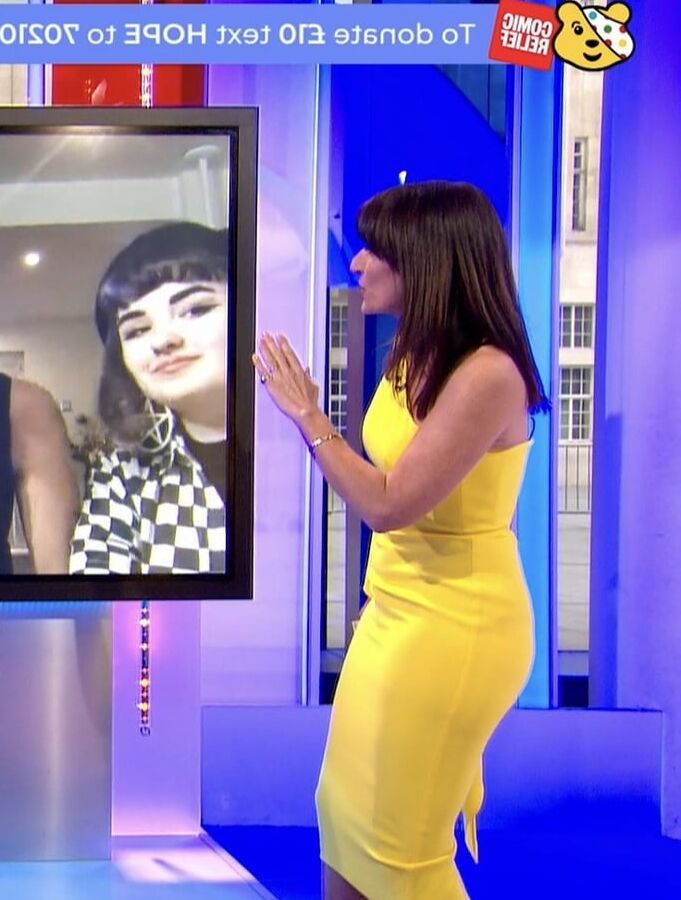 Davina McCall,Very tight yellow dress, The Big Night In