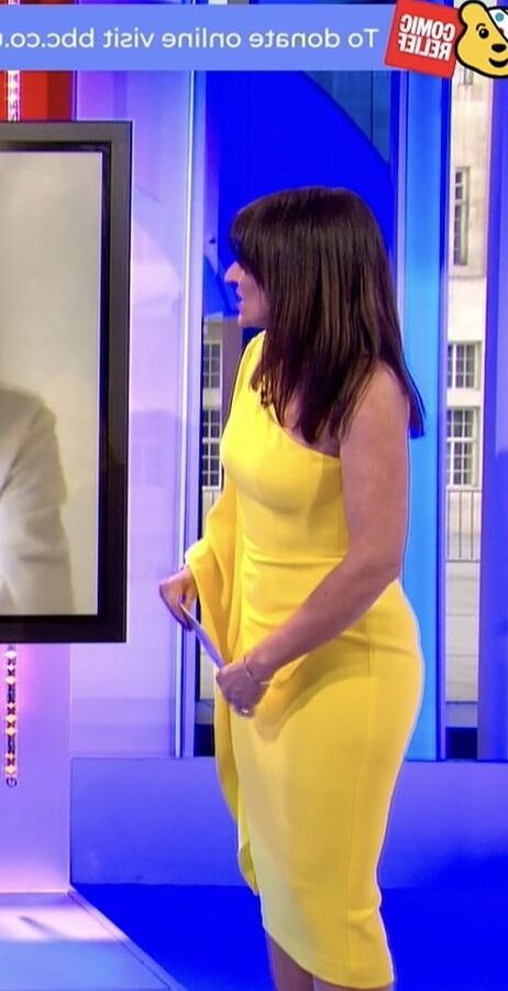 Davina McCall,Very tight yellow dress, The Big Night In