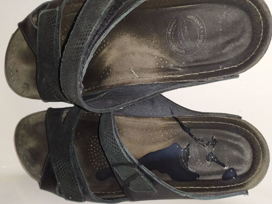 My girlfriend&;s worn Batz sandal