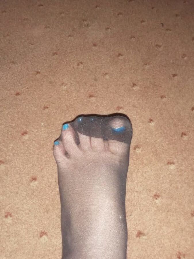 Nylon feet and tits