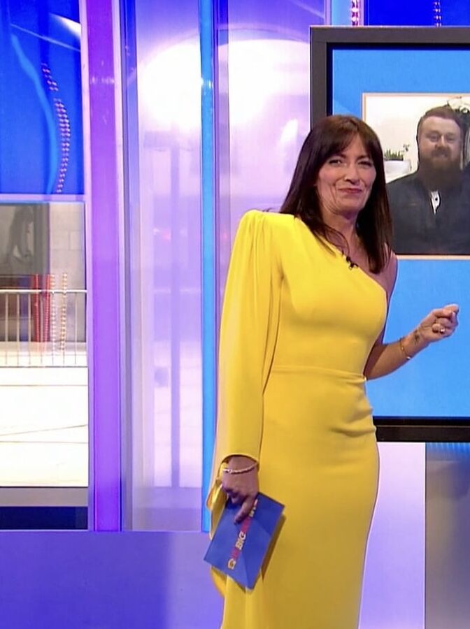 Davina McCall,Very tight yellow dress, The Big Night In