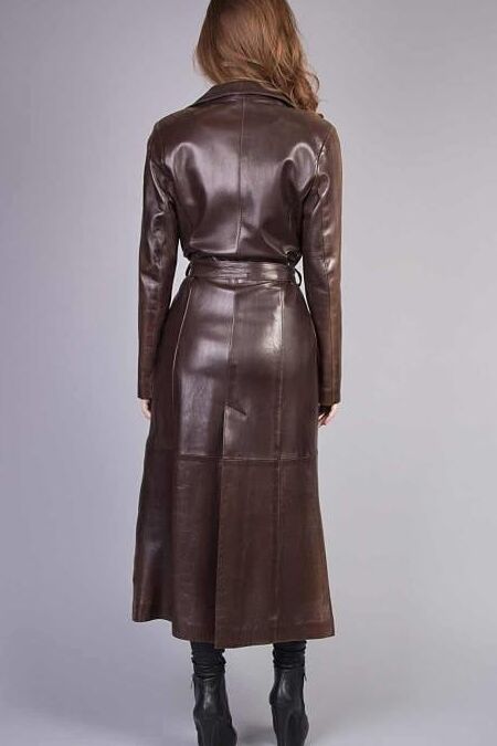 Brown Leather Coat - by RedBull